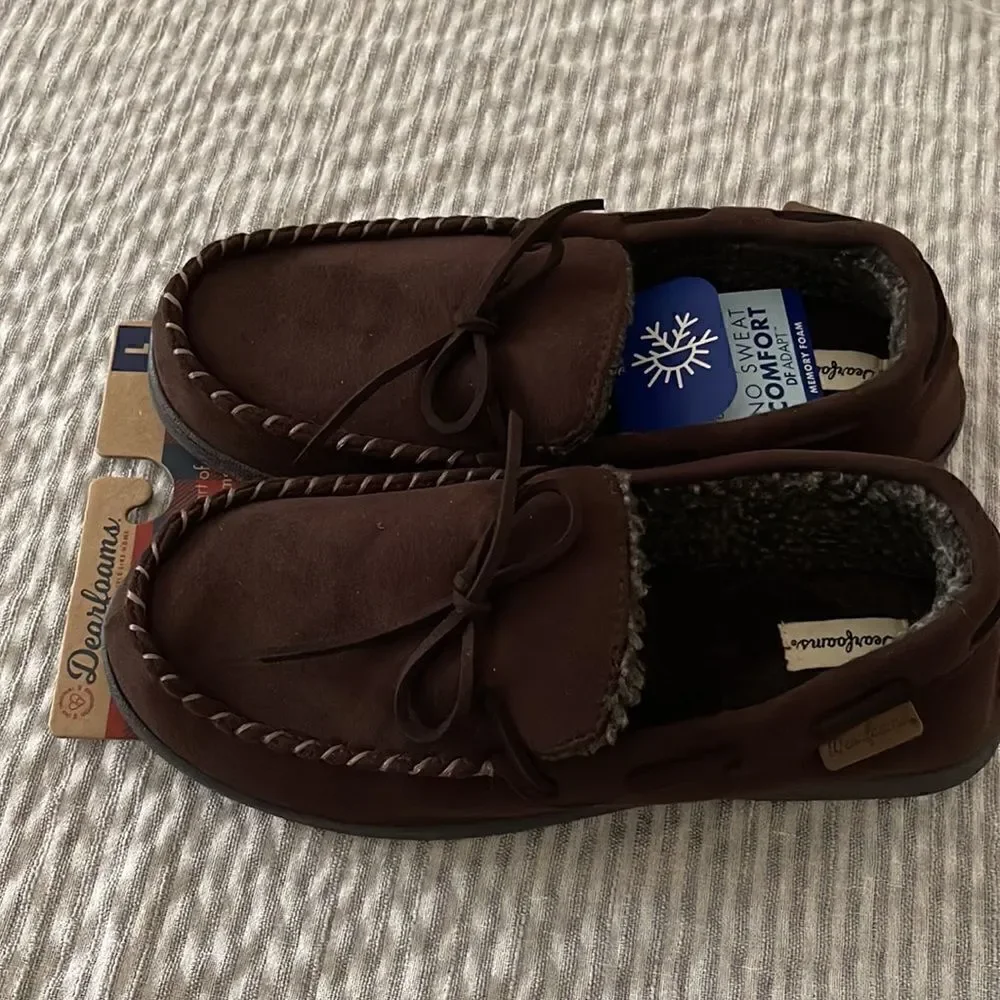 Dearfoams Microsuede Berber Lined Moccasin